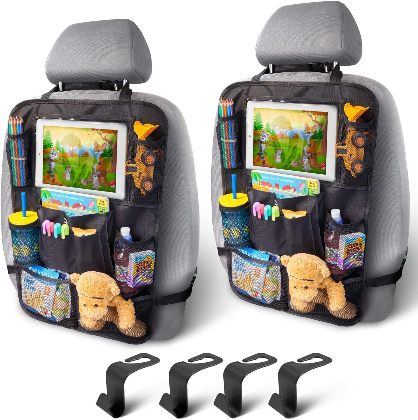 Car Seat Toddler Backseat Car Organizer U2013 10-Pocket Storage With Tablet Holder For Kids, Snacks & S Road Trip