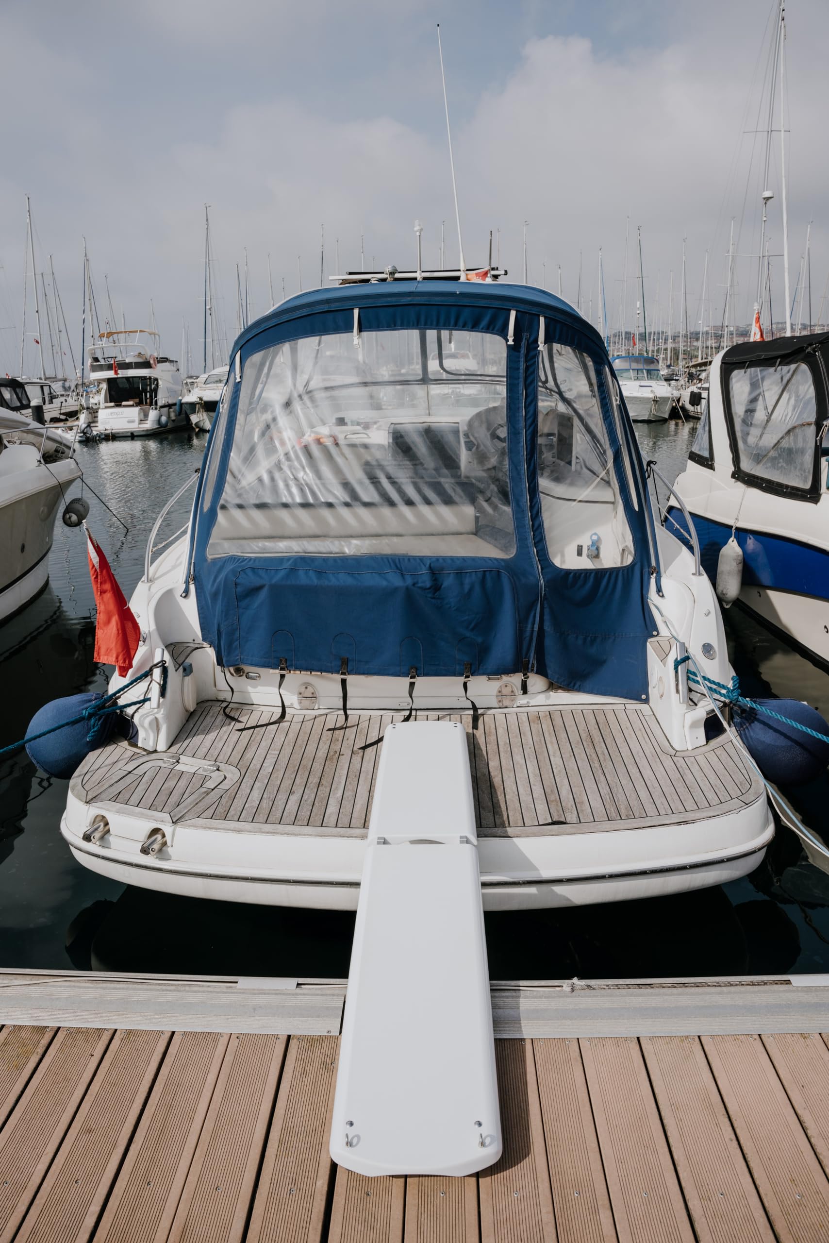 POSEIDON Seamarkt 220 cm Passerella in carbonio fatta a mano per barche a vela e superyacht, pieghevole, protetta dai raggi UV, superficie antiscivolo, portata 200 kg, superleggera