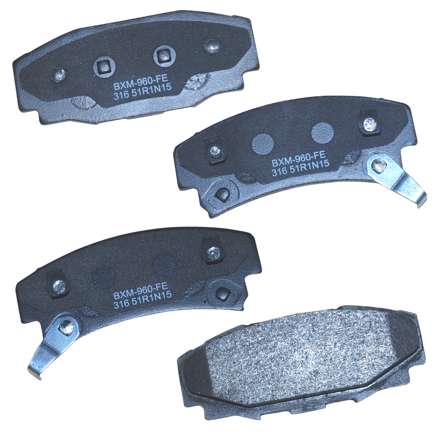 Bendix Premium SBM316 Semi-Metallic Rear Brake Pads for Buick Reatta 1991-1988, Riviera 1991-1986, Cadillac Allante 1992-1987, Eldorado 1991-1986, Seville 1991-1986, Oldsmobile Toronado 1991-1986