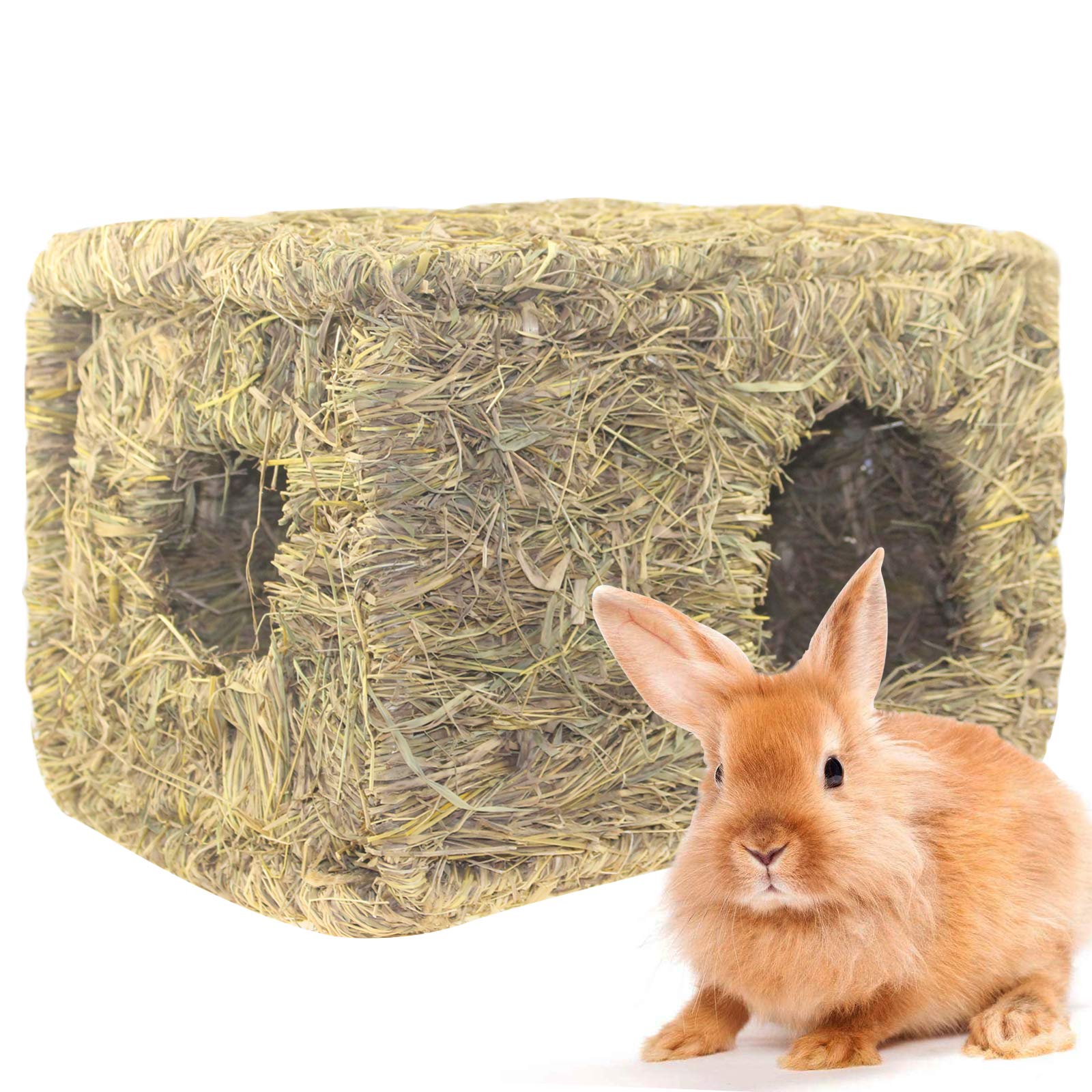 Buy Grass House for Rabbit Hand Woven Seagrass Mat Bed Natural Folding