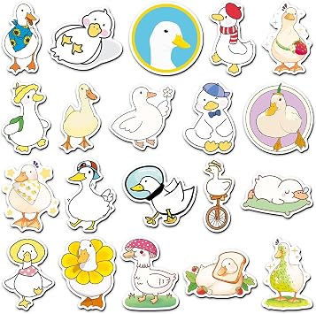 20 PCS Cute Duck Fridge Magnets, Eco-Friendly ABS Material with Strong Neodymium Magnet Core, Suitable for Kids & Adults, Perfect for Fridge, Computer, Luggage, SkateboardDuck