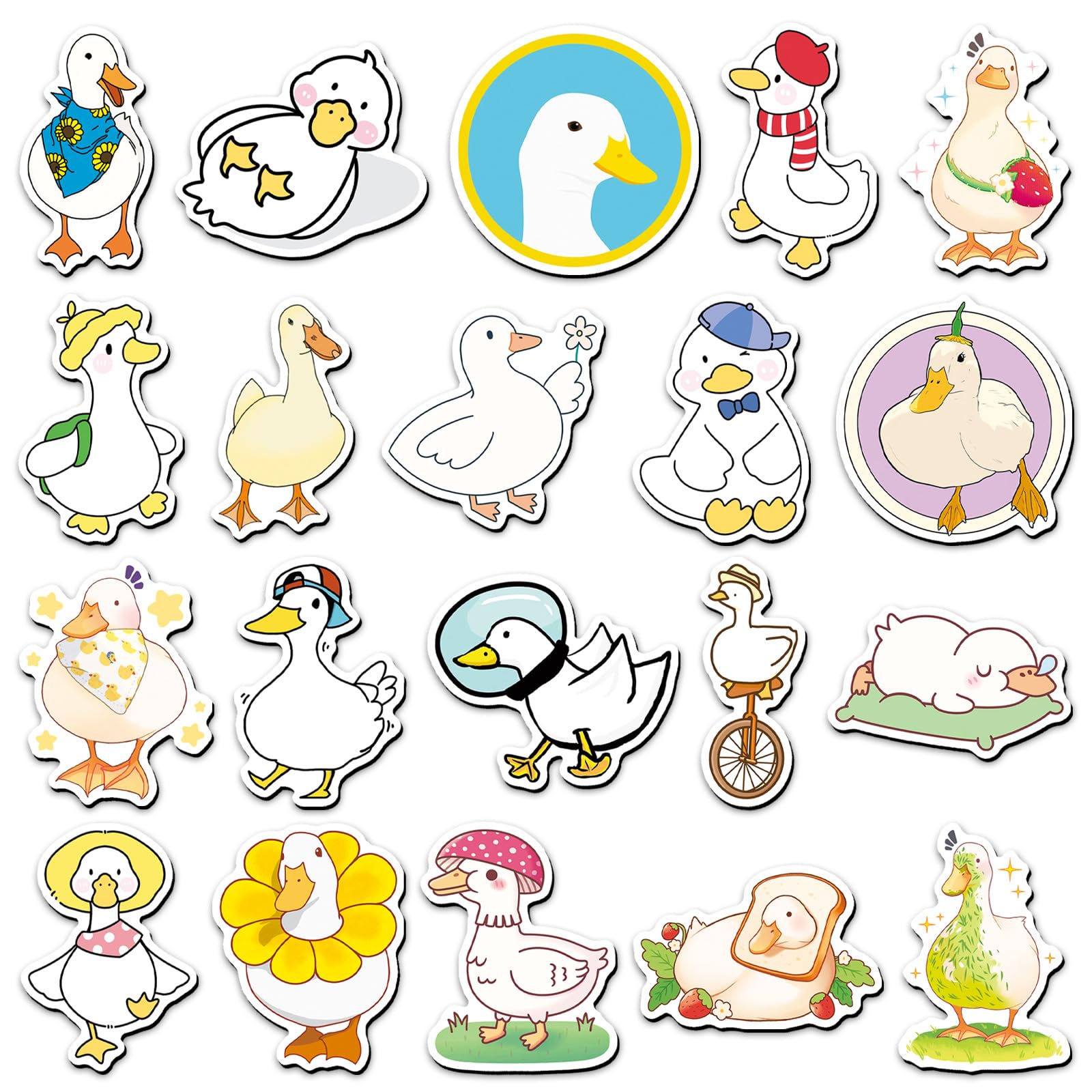 Funny Duck Fridge Magnets 20 Pcs Cartoon Cute Animals Refrigerator Magnet for Whiteboard Girls Boys Kitchen Office Classroom Home Locker School Decoration
