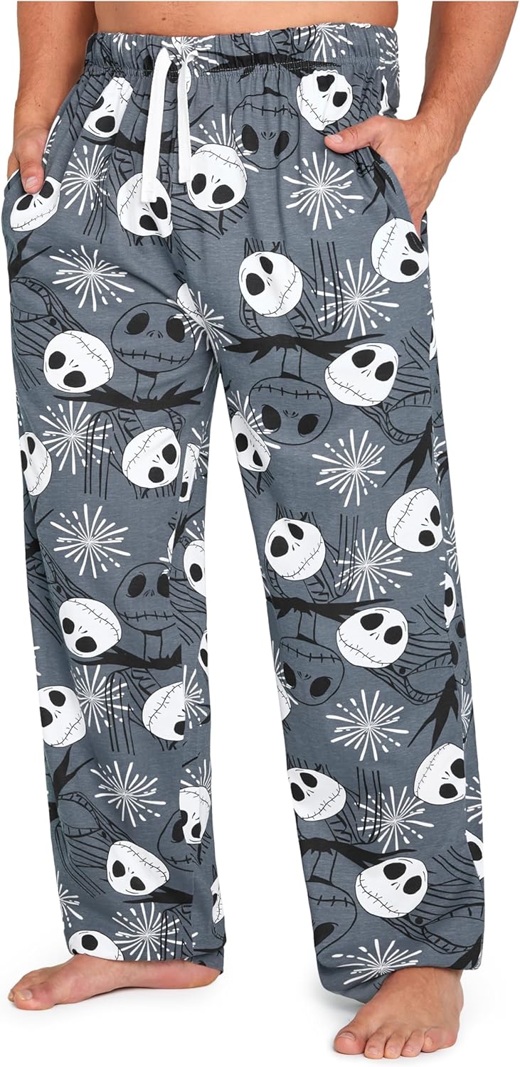 Disney Mens Pajama Pants Comfy Lounge Pants with Pockets Soft Loungewear Sleepwear Casual PJs Nightwear Gifts for Men