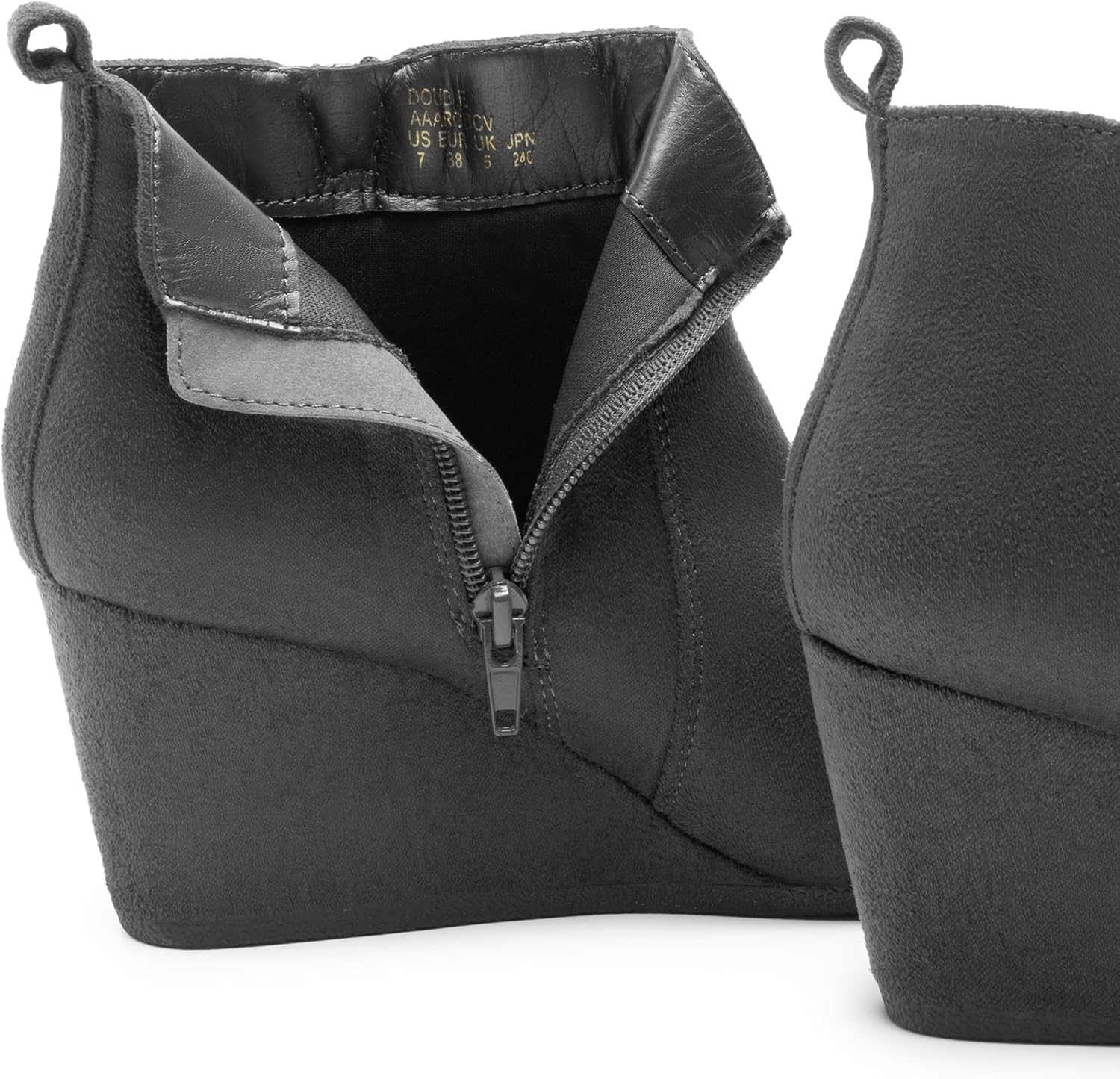 DREAM PAIRS Women's Suede Low Wedges Ankle Boots - Image 8