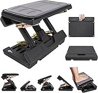 Vista 1 de Reposapiés ajustable debajo del escritorio, taburete ergonómico para uso en oficina con masaje (PB-Gris)