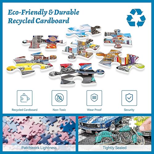 Miniatura 3 de Rompecabezas de 300 piezas para adultos, rompecabezas de 300 piezas grandes para adultos, rompecabezas de club de motocicleta, regalo divertido para