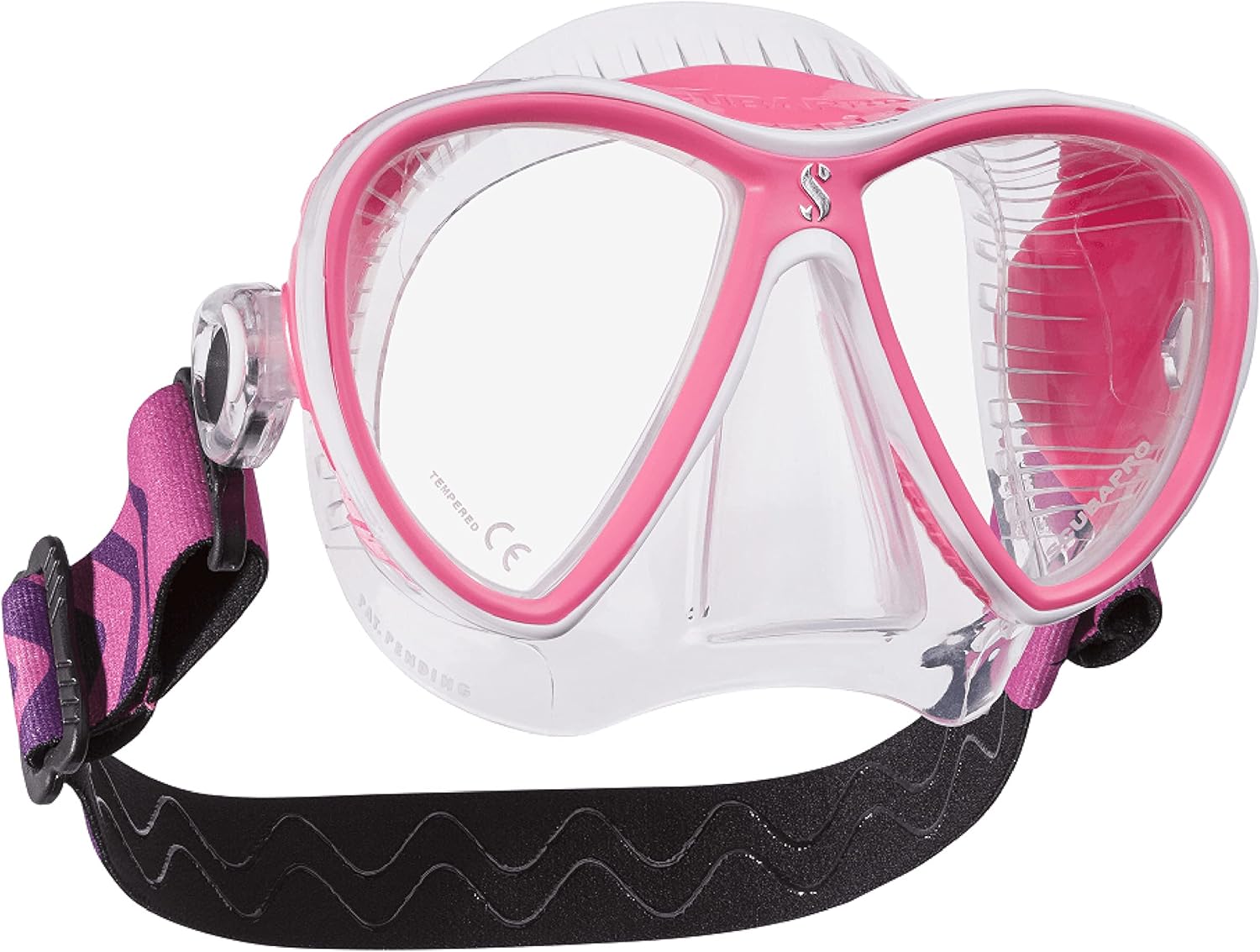 SCUBAPRO Synergy 2 Twin Trufit Diving Mask with Comfort Strap, Clear/White/Pink