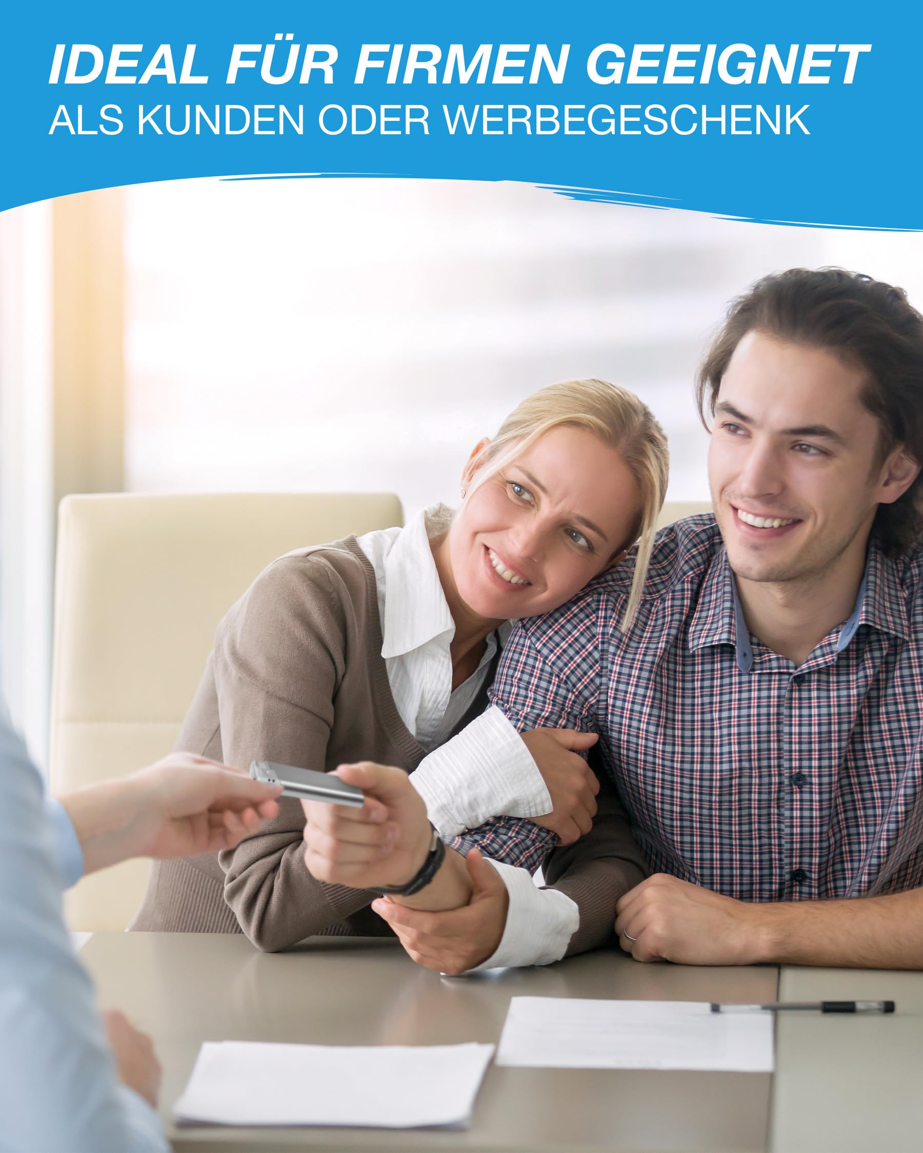 Elektronik Feuerzeug mit Textdruck – personalisierbar – Druck beidseitig – Schlichtes und modernes Gasfeuerzeug – ideale Geschenkidee für Alltag und Beruf (SCHWARZ,100)
