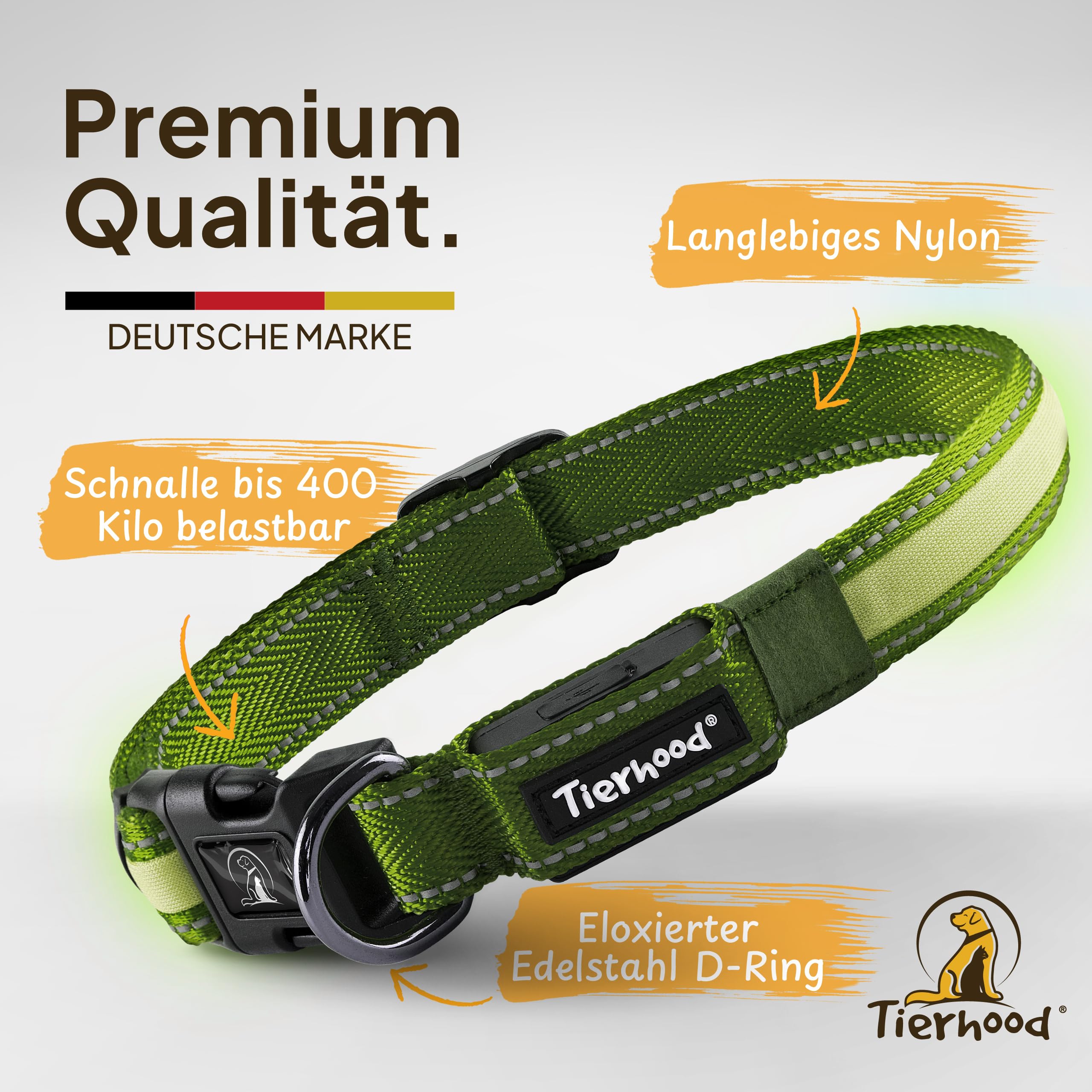 Tierhood Luminous Dog Collar, Luminous Collar for Small and Large Dogs, LED Dog Collar Rechargeable, Durable - Image 3
