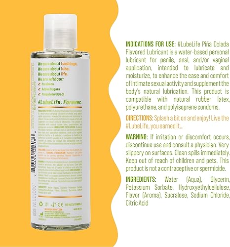 Miniatura 32 de Lube Life - Lubricante personal a base de agua, sabor algodón de azúcar, para hombres, mujeres y parejas, sin azúcar añadido, 8 onzas líquidas