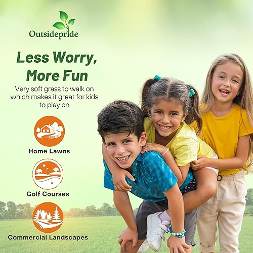 Miniatura 5 de Outsidepride Semilla de césped de césped tolerante a la sombra de festuca fina roja rastrera de 25 libras
