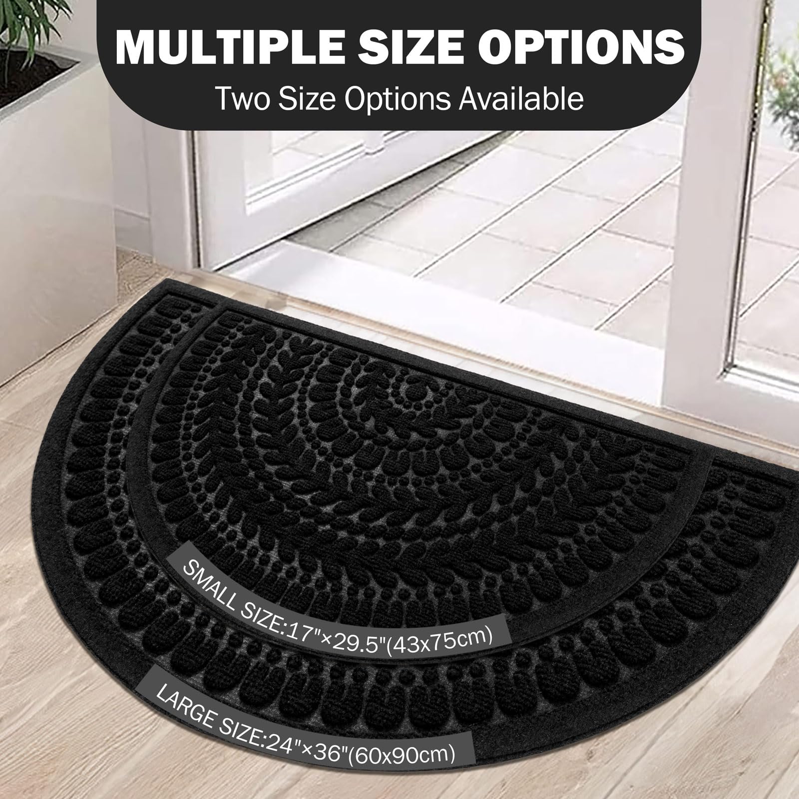 Amazon.com: RORA Half Circle Door Mat Front Door Mat Outside