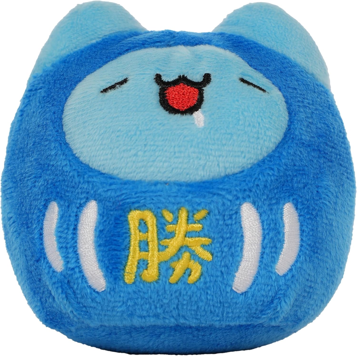 Lucky Daruma Wobble Doll 3.5", Officially Licensed, Blue Victory Design, Cute Tumbler Toy, Soft Stuffed Animal Roly-Poly, Kawaii Anime Decor, Gift for Birthday Christmas, Desktop Mascot