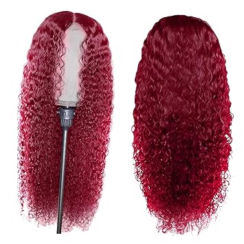 24 Inch Curly Wigs for Black Women, Natural Looking Transparent Frontal 180% Density Glueless Black Curly Wig for Women,Synthetic Fake Hair,Brown Wig for Cosplay Outdoor Daily Party Wear