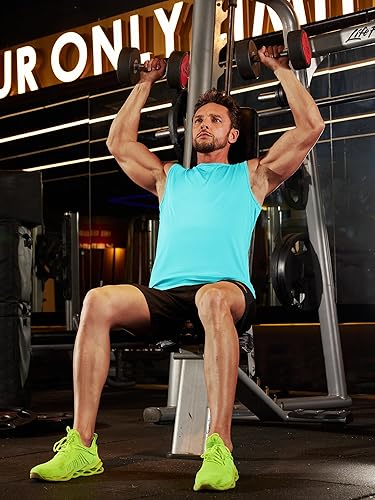 Miniatura 4 de TACVASEN Camiseta sin mangas de secado rápido para hombre, protección solar UPF 50+, camisetas sin mangas para gimnasio, entrenamiento, playa,