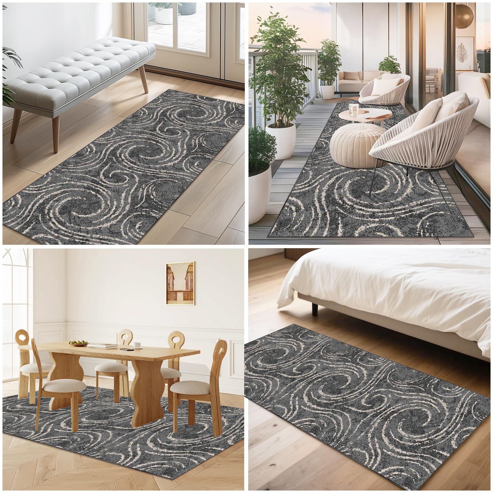 Tappeto Corridoio Lungo Antiscivolo Tappeto Cucina 90 x 350 cm Lavabile Tappeto Passatoia Corridoio Cucina Tappeto Ingresso Interno Tappeti Runner Passatoia per Corridoio Cucina Ingresso Salotto
