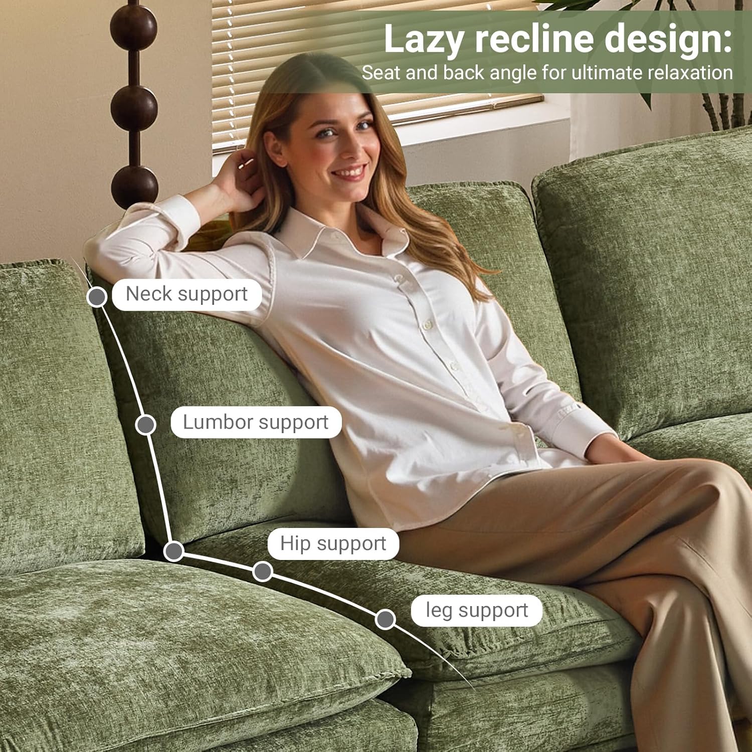 Lazy Recline Design for Comfort