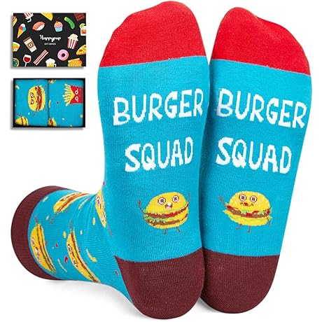 In-N-Out Burger Fanatic Cheeseburger Socks: The Perfect Gift for Burger Enthusiasts