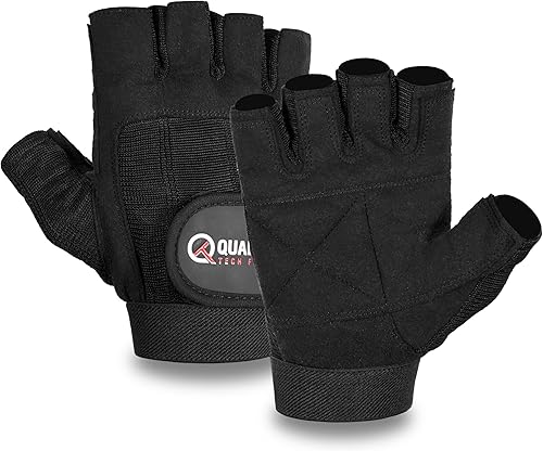 Quality Tech - Guantes de entrenamiento de campo para hombres y mujeres, guantes de levantamiento de pesas para gimnasio, guantes transpirables sin