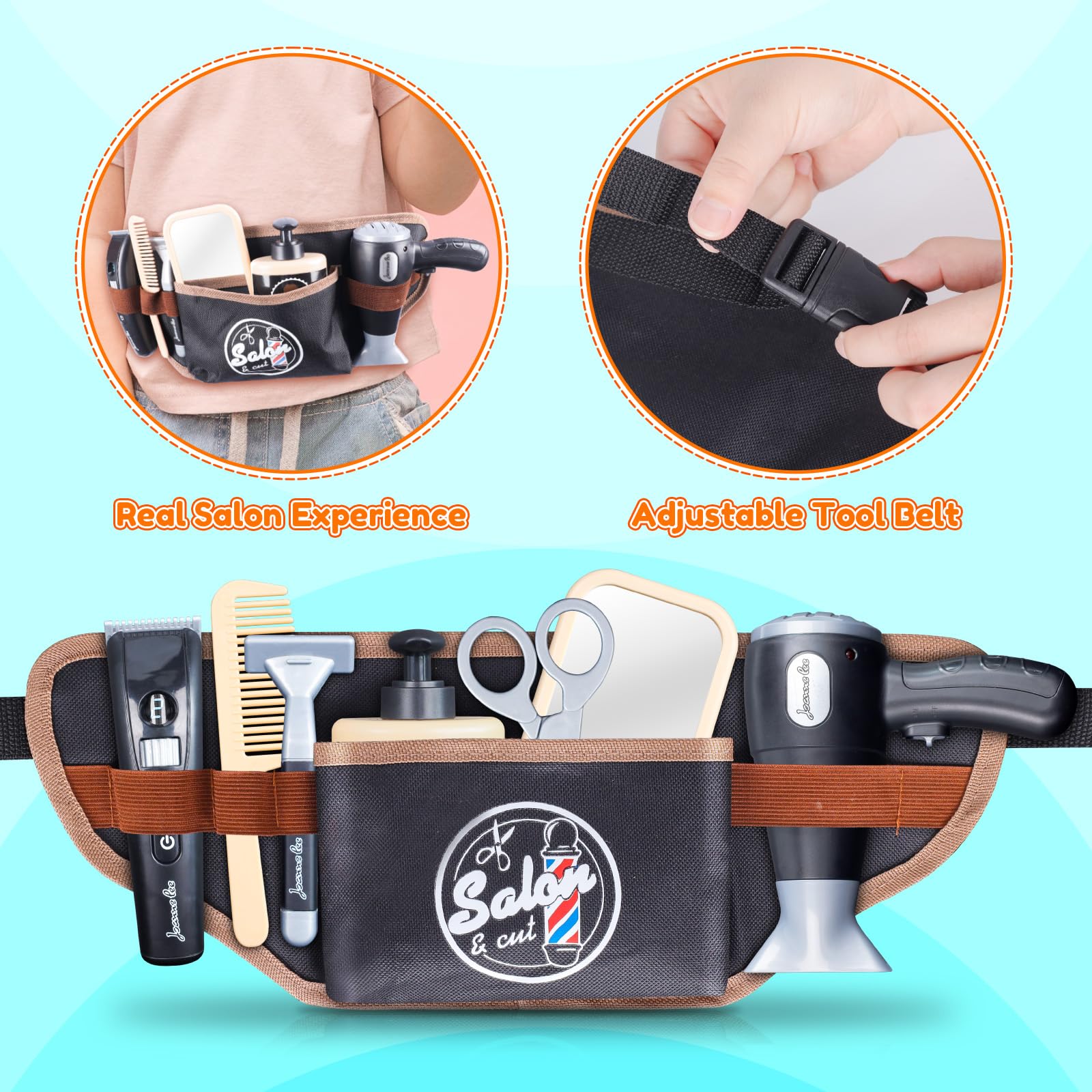 Role Play Toys for 3 4 5 Year Old Boys:Hairdresser Role Play for Kids Boys Educational Toys Age 3 4 5 - Image 2