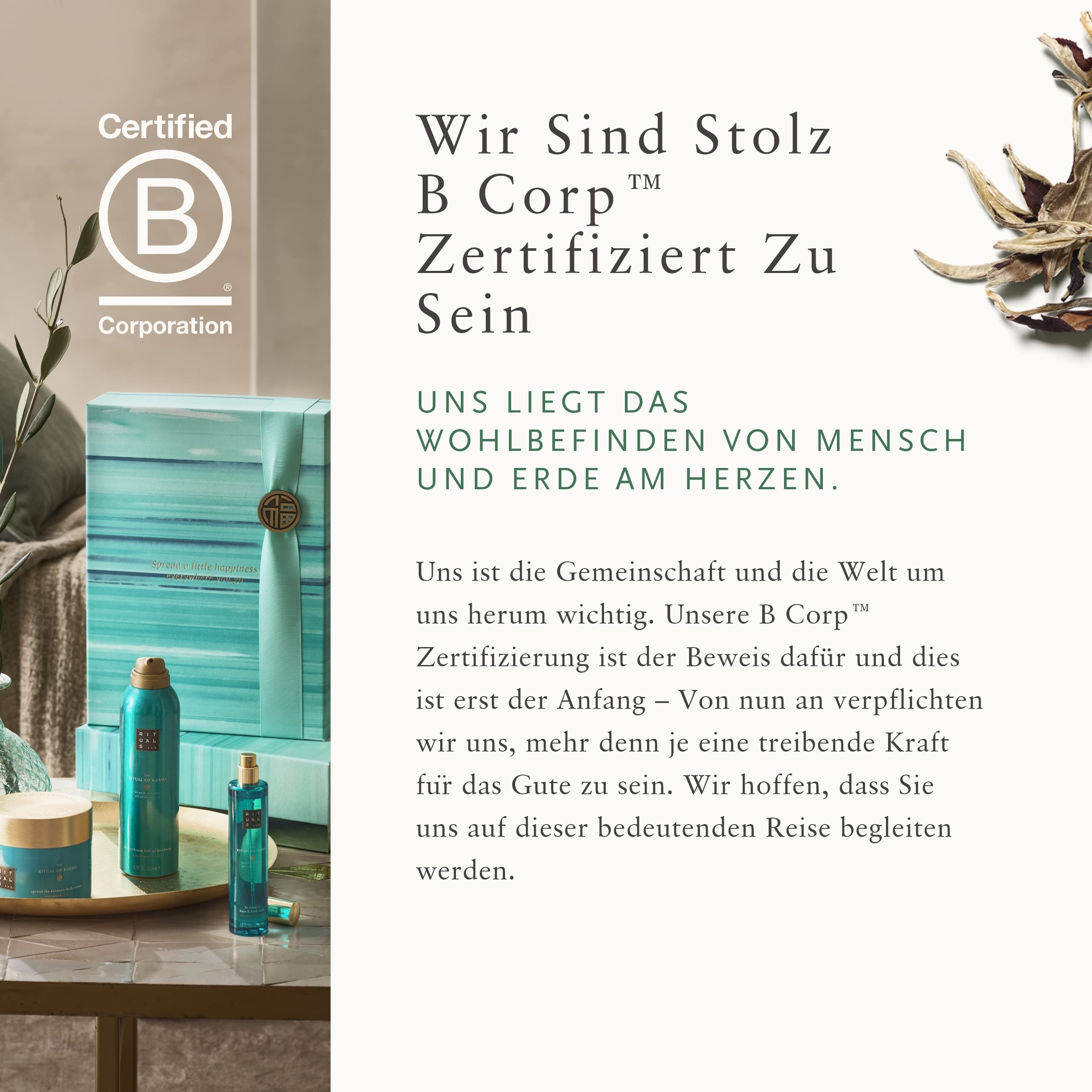RITUALS Soothing Collection Geschenkset aus der the Ritual of Karma Serie, Set aus: Körperpeeling mit Salz, Duschschaum, Körpercreme, Haar-und Körperspray, 1108679