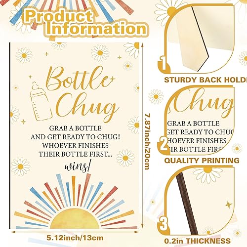 Vista 34 de TrelaCo Cool Baby Shower Games - Juego de regalo con temática de abejas y 12 biberones para baby shower, para juegos de abejas de panal, revelación