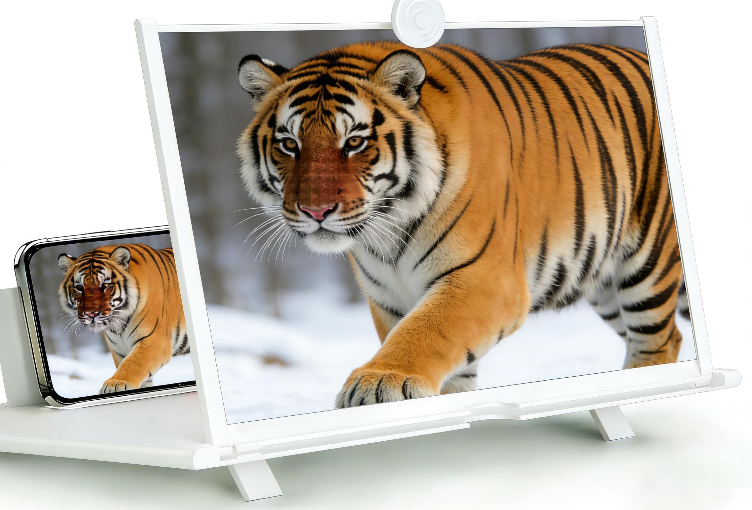 Loupe d'écran 3D projecteur et support téléphone compatible universel
