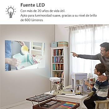 即配【美品】LG エルジー PF50KS プロジェクター ホワイト 送料無料 公式】バッテリー内蔵 フルHD コンパクトプロジェクター