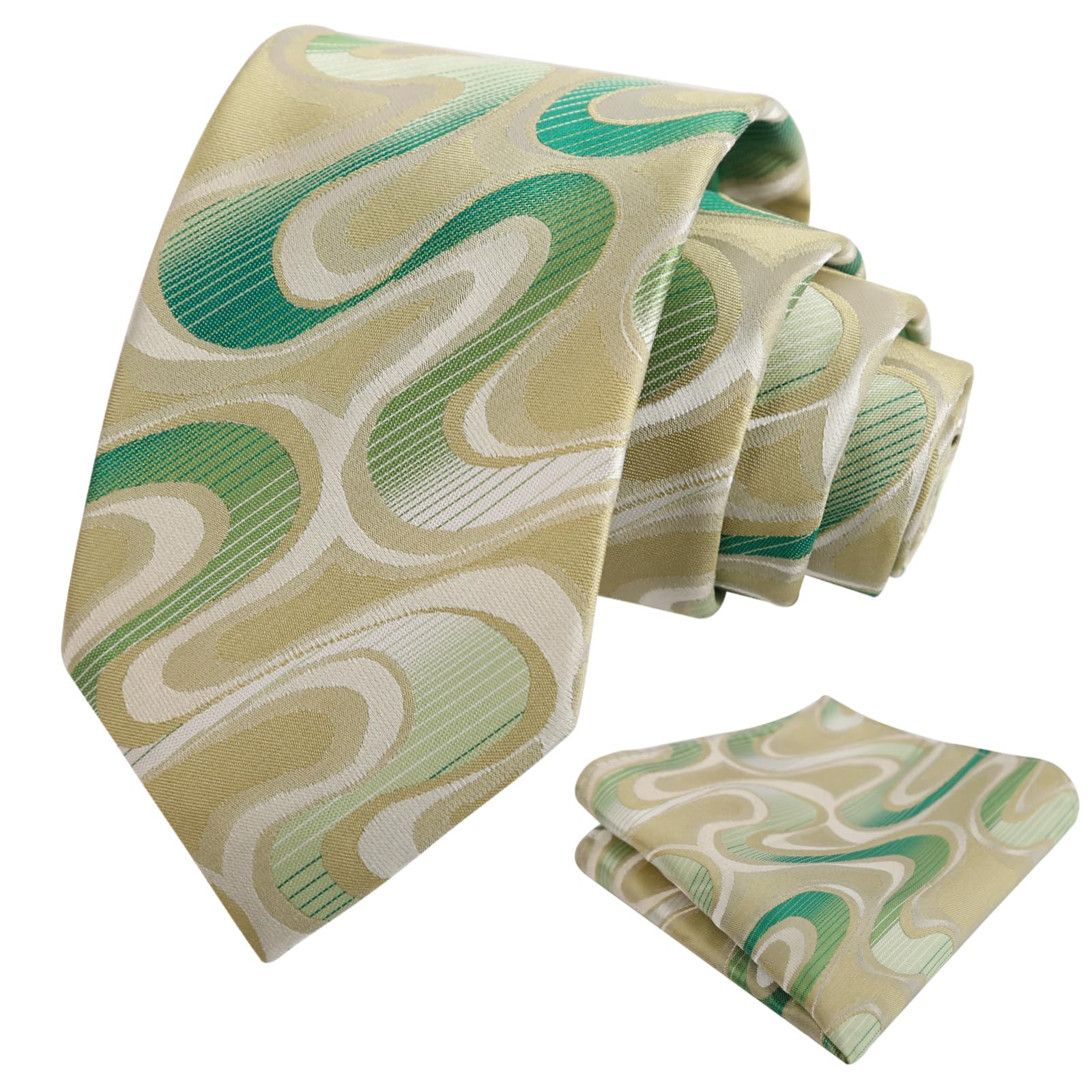 Alizeal Mens 3.15'' Gradient Novelty Tie Set with Pocket Square