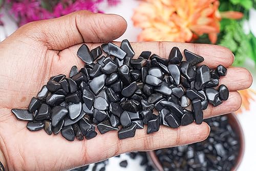 Miniatura 8 de Chips de cristal de turmalina negra a granel, regalo de San Valentín, cristal curativo natural de forma irregular, piedra triturada Reik, chips de