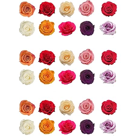 Lot De 30 Magnifiques Roses En Papier Comestible Pour Decoration De Gateaux Amazon Fr Epicerie