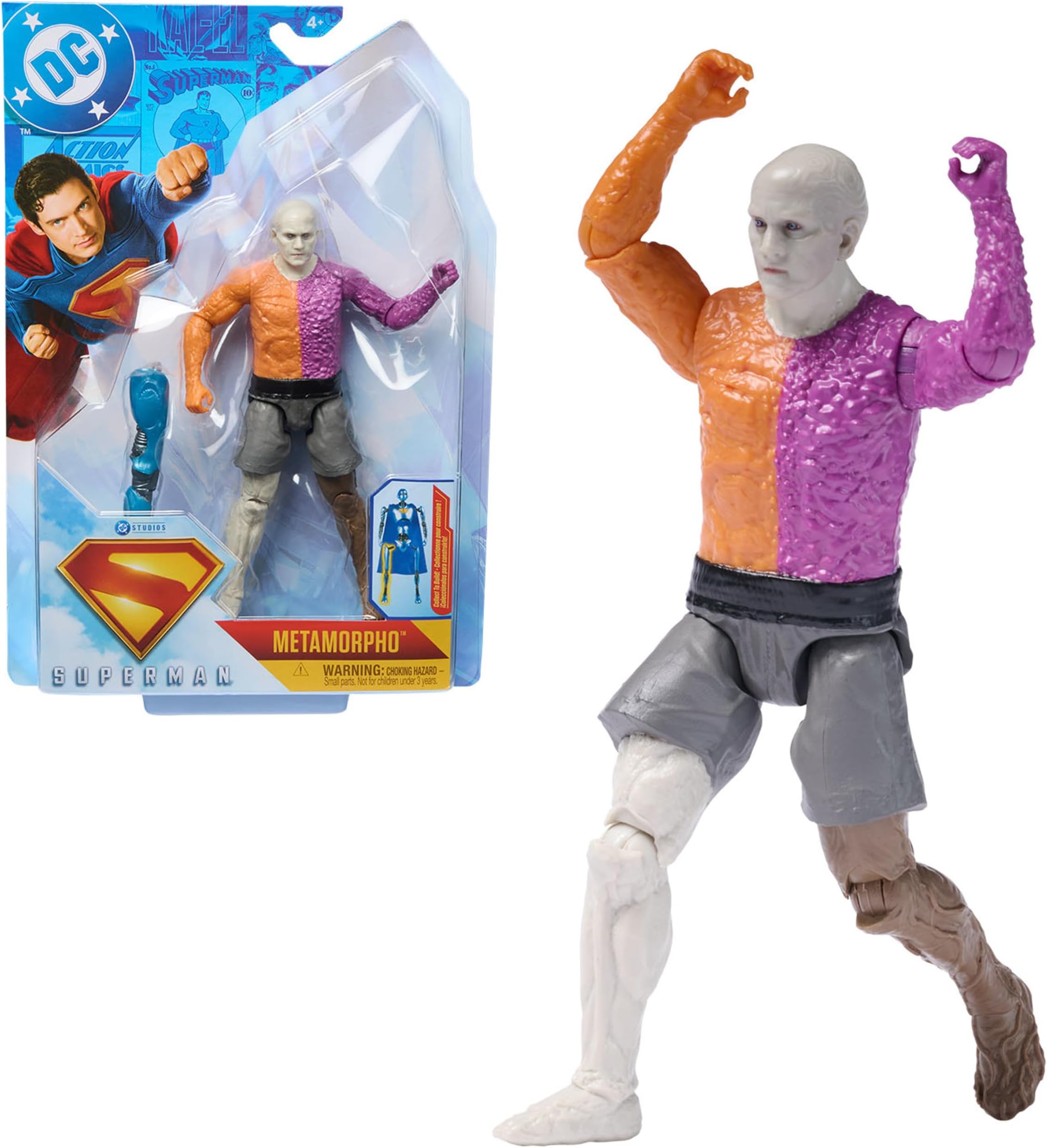 DC Comics, Superman 6-Inch Metamorpho Action Figure, Authentic Superman Movie Styling, Super Heroes Kids Toys for Boys and Girls Ages 4 and Up