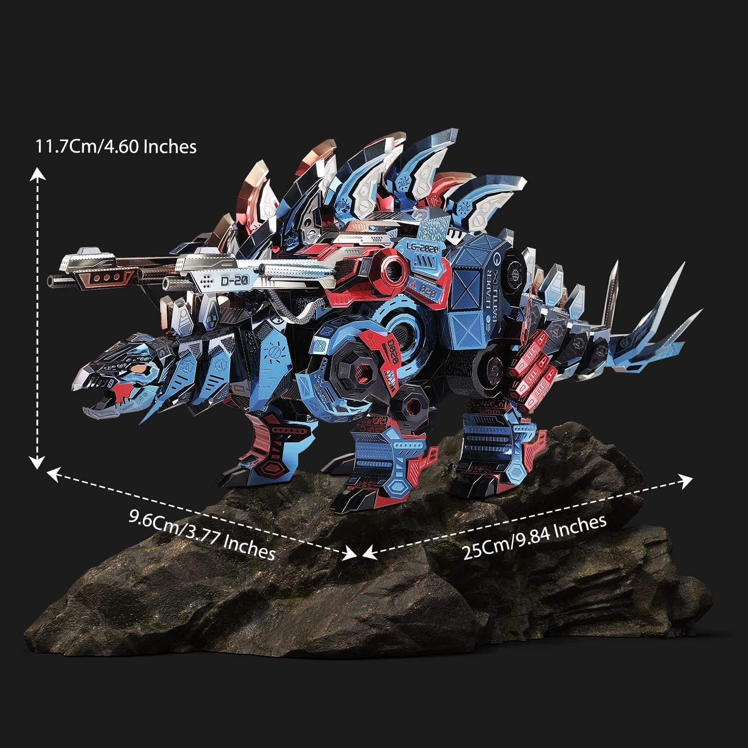 Microworld 3D Metal Puzzle, Mechanical Stegosaurus Metal Model Kits, DIY Challenge 3D Puzzle for Adult, Brain Teaser Art Craft Home Decor Toy for Teen