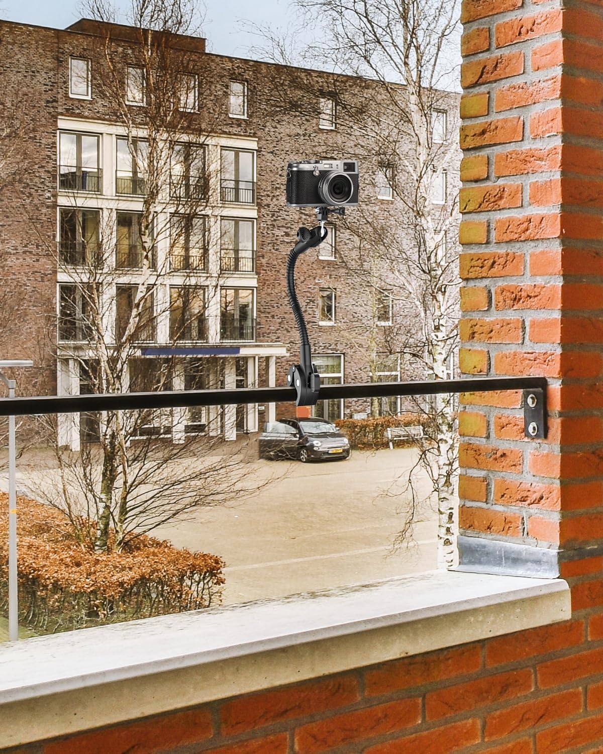 woleyi Gooseneck Super Clamp Camera Mount, 360° Ballhead Adjustable Arm Flex Clamp with 1/4"-20 Thread for Rod | Plate | Mic Tube | Bike Handlebar, for DSLR Camera/Gopro Hero 13 12/LED Lights/Insta360