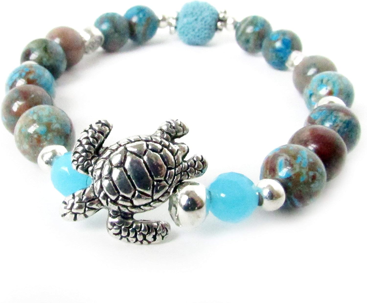 Sea Turtle Lava Bracelet, Stone Bracelet, Aromatherapy Jewelry, Christmas Gifts for Her