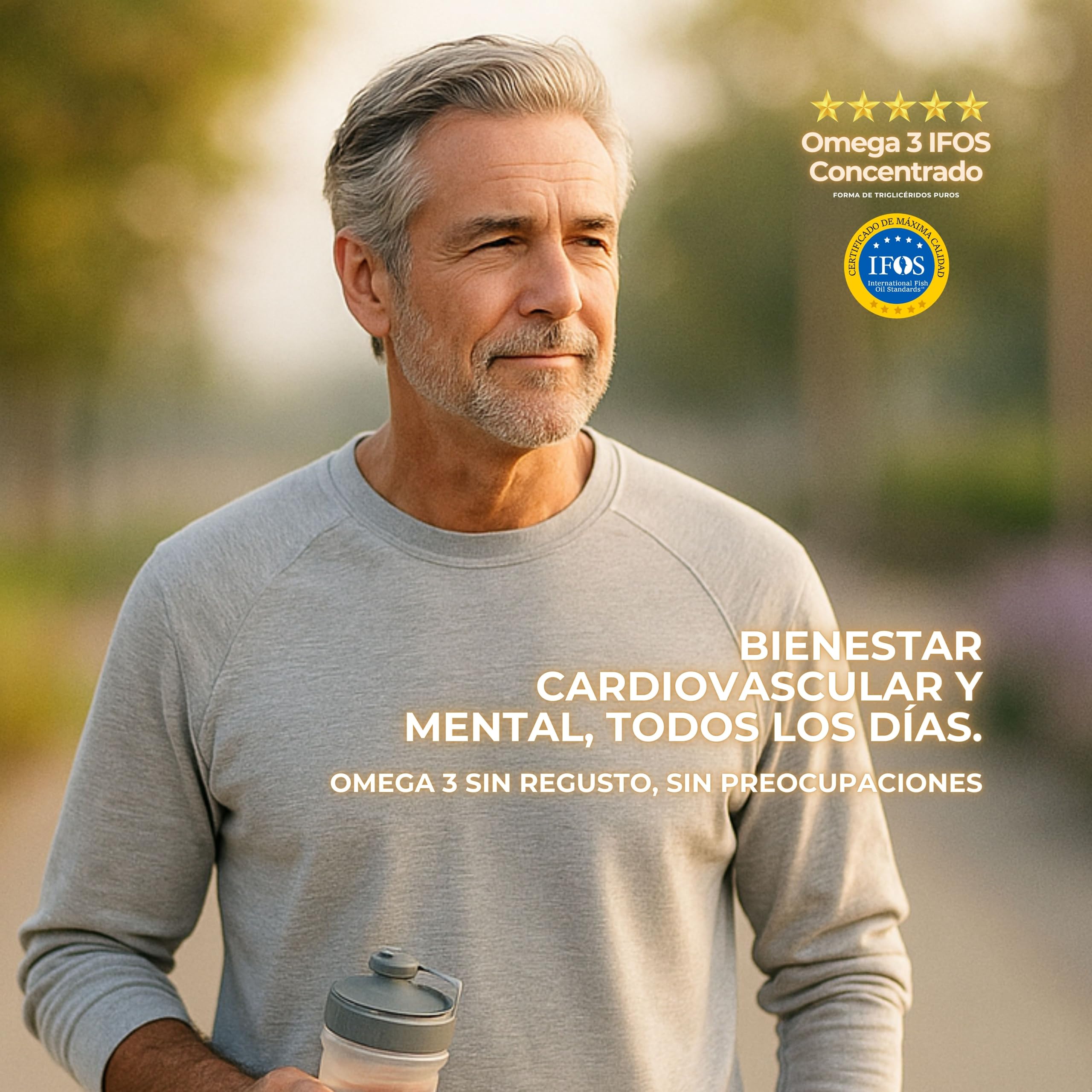 Omega 3 IFOS Capsulas 3000mg con Vitamina E, 30-90 Tomas - Life Pro Healthy, 35% EPA y 25% DHA, 3000mg por dosis diaria, Suplemento para la Salud Cardiovascular, Aceite de Pescado Puro y Destilado