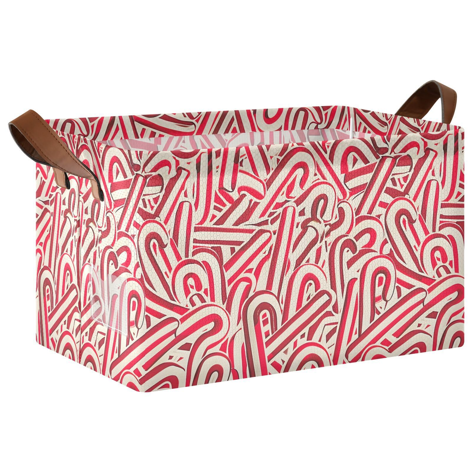 Boîte de rangement cube étanche beige et rouge pour étagère