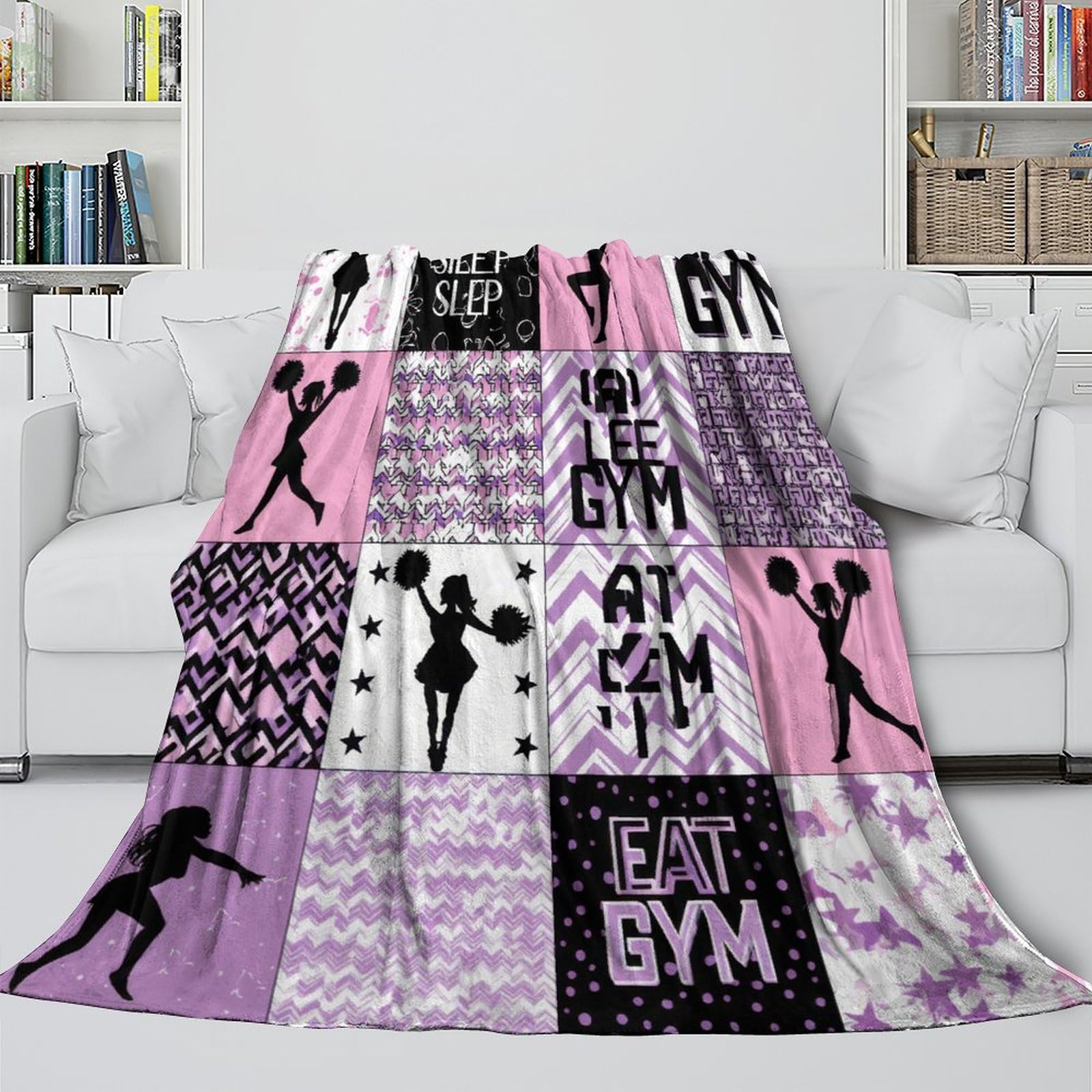Stile Palestra Coperta 3D Stampata Microfibra Decorazione Casa Coperta Plaid Fitness per Adulti Giovani Divano Letto 80×90(200x230cm)