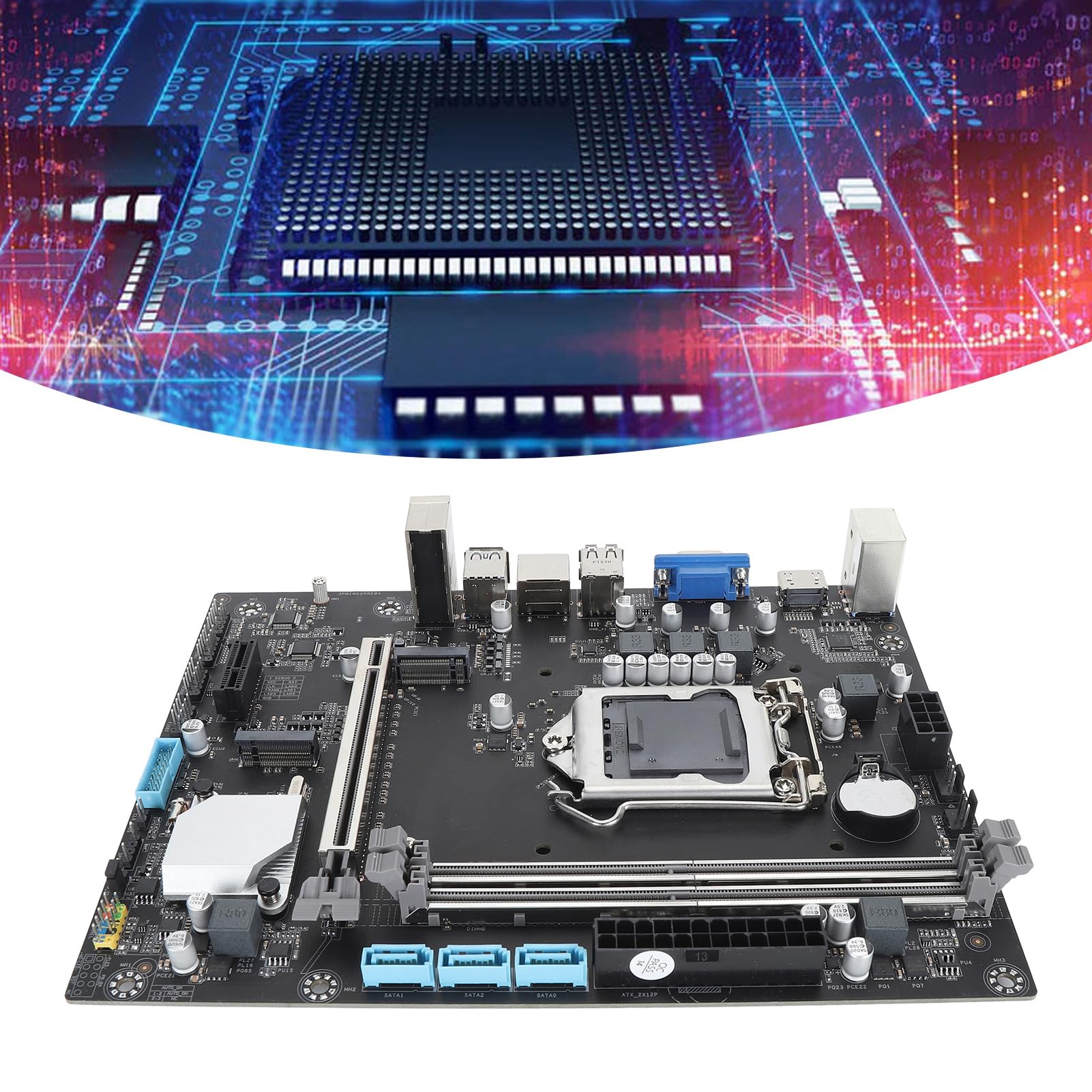 LGA 1151 Placa Base, M ATX DDR4 Red Gigabit HD Salida VGA Placa Madre del Ordenador para Core 6/7/8/9 Gen CPU I3/i5/i7 Serie