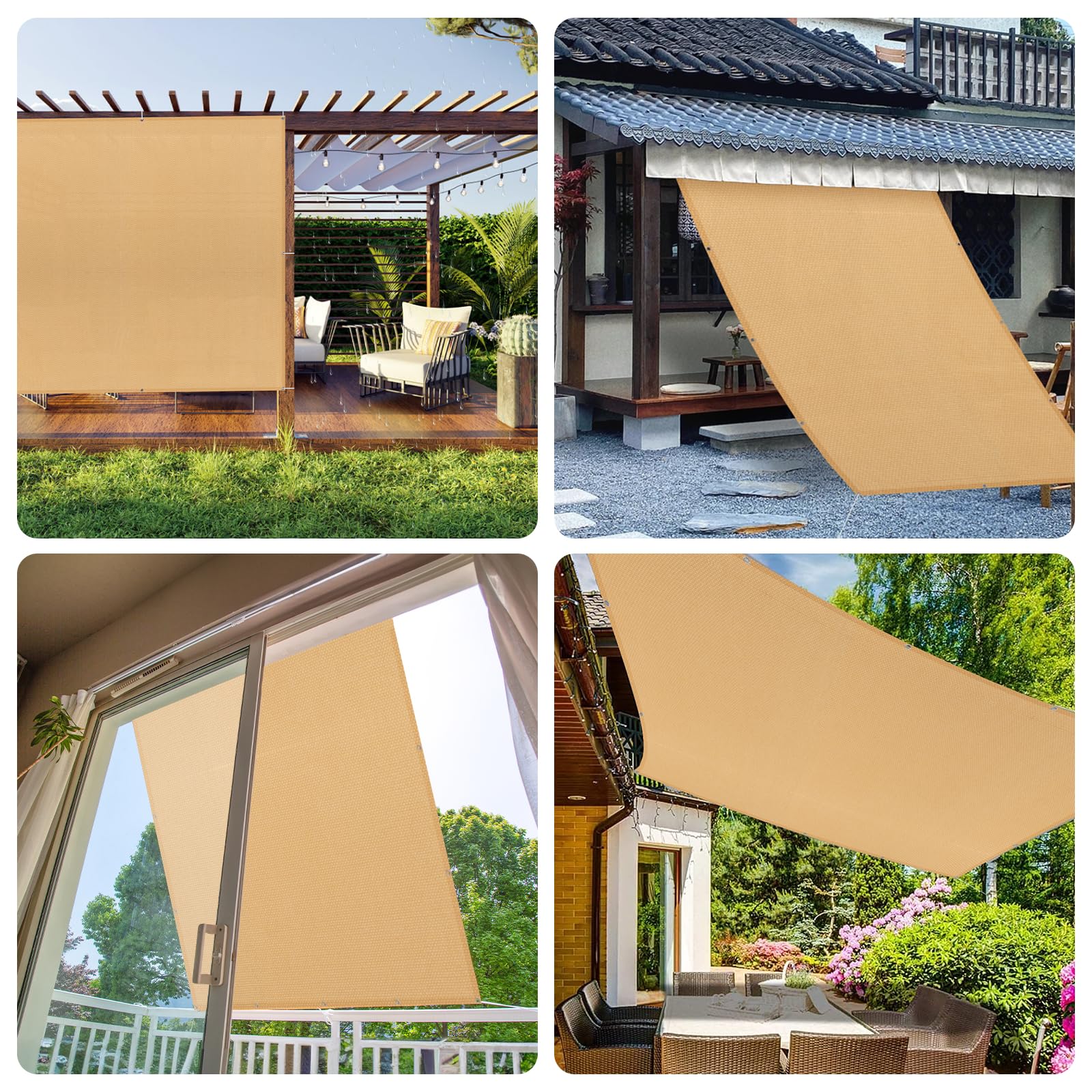 Amazon | SUNNY GUARD日除け シェード 2x3m ベージュ 雨よけシェード