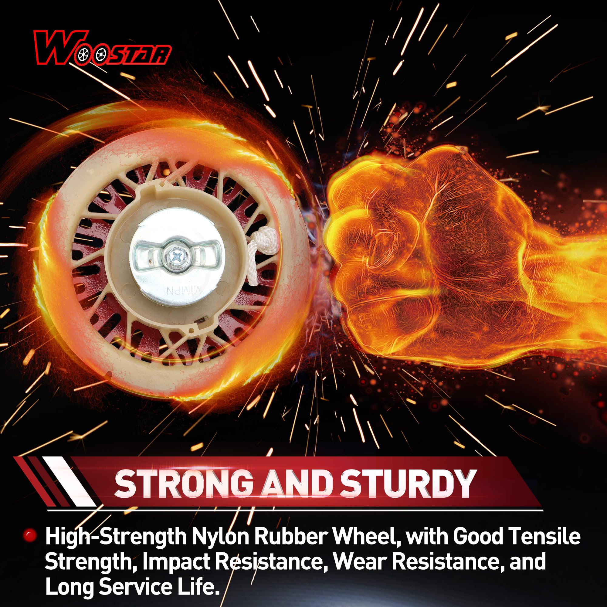 WOOSTAR Arrancador de Retroceso Reemplazo para GX240 GX270 177F 9HP 173F 8HP Motor Cortacésped Rojo