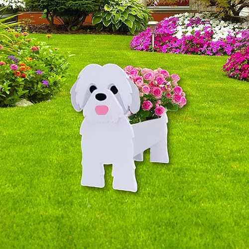 Miniatura 64 de Macetas en forma de perros, bonitas, para jardín, regalos de cumpleaños para mujeres, decoración de interiores, exteriores u oficina, goldendoodle