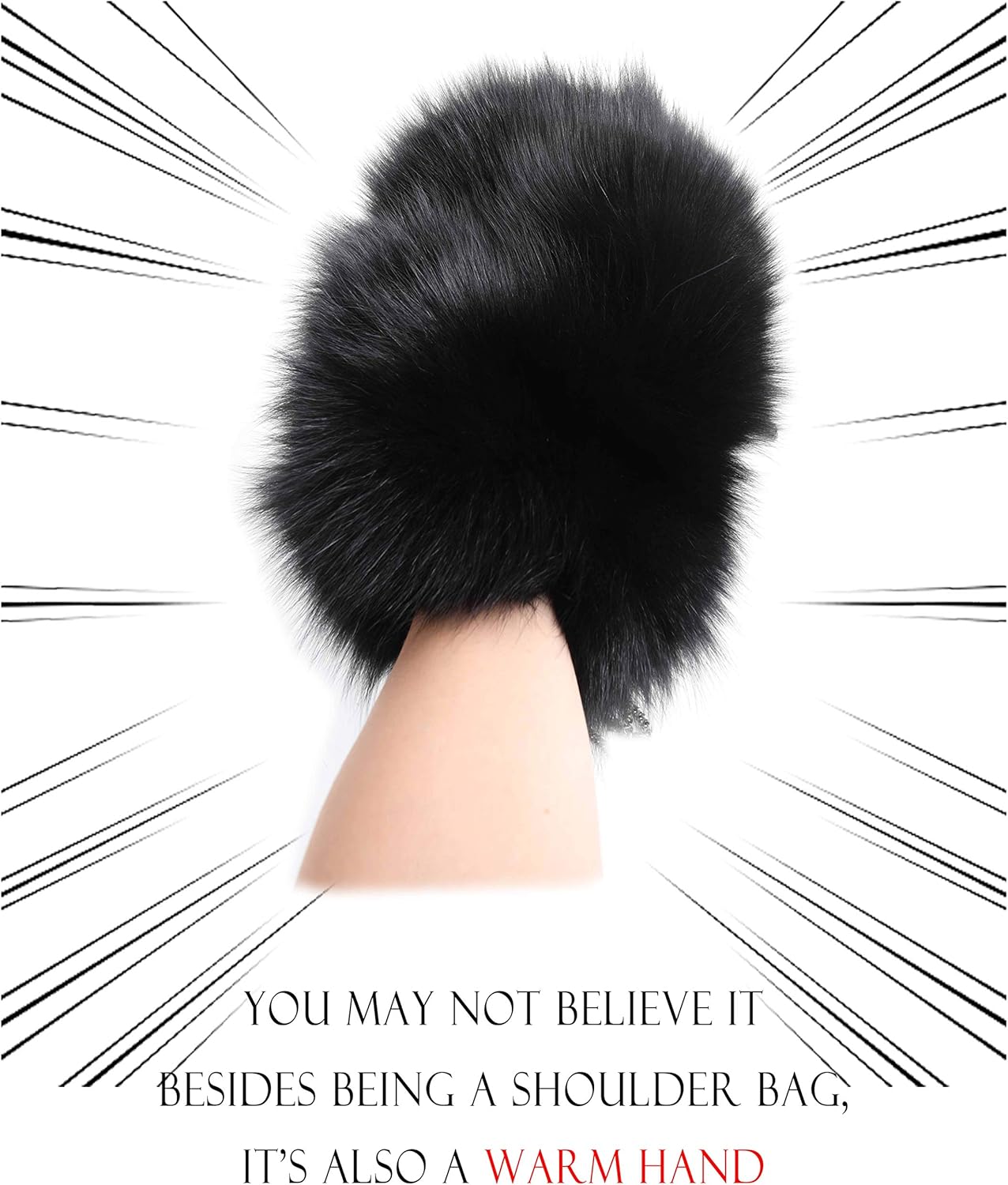 Fur Story Purses for Women Metal Strap Crossbody Bags Small Sling Bag Fuzzy Shoulder Bag Cute Plush Bag
