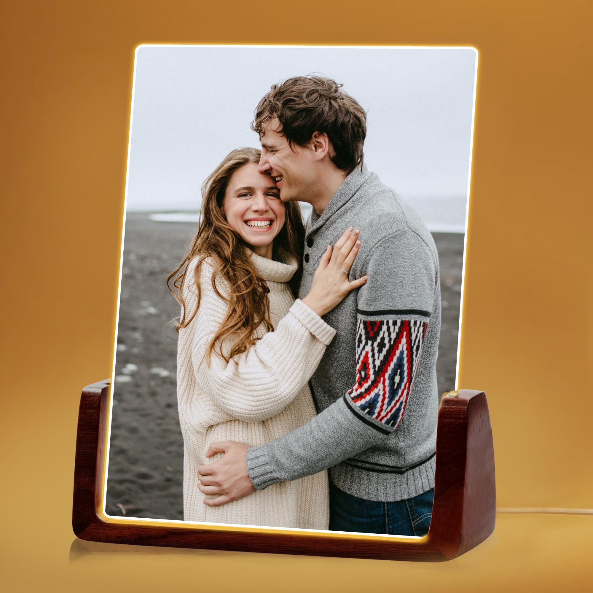 Personalised Spotify Glass Plaque Night Light Custom Song Album Cover Music Plaque Picture Frame for Boyfriend Girlfriend Christmas Valentines Day