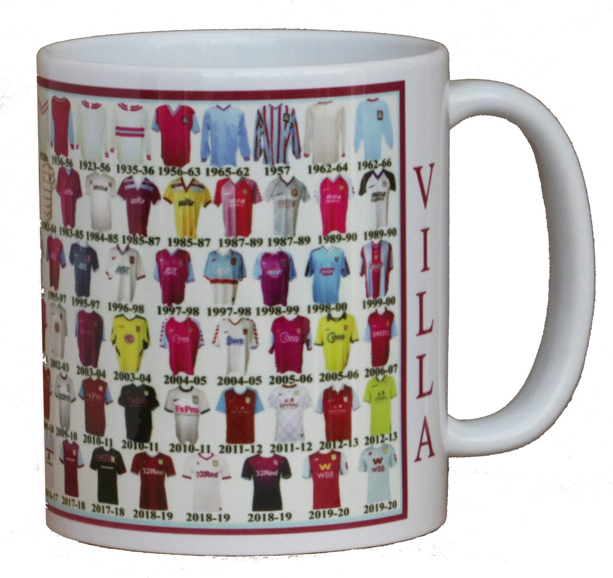 Aston Villa Mug Aston Villa Shirt History Mug Ceramic Mug Football Mug