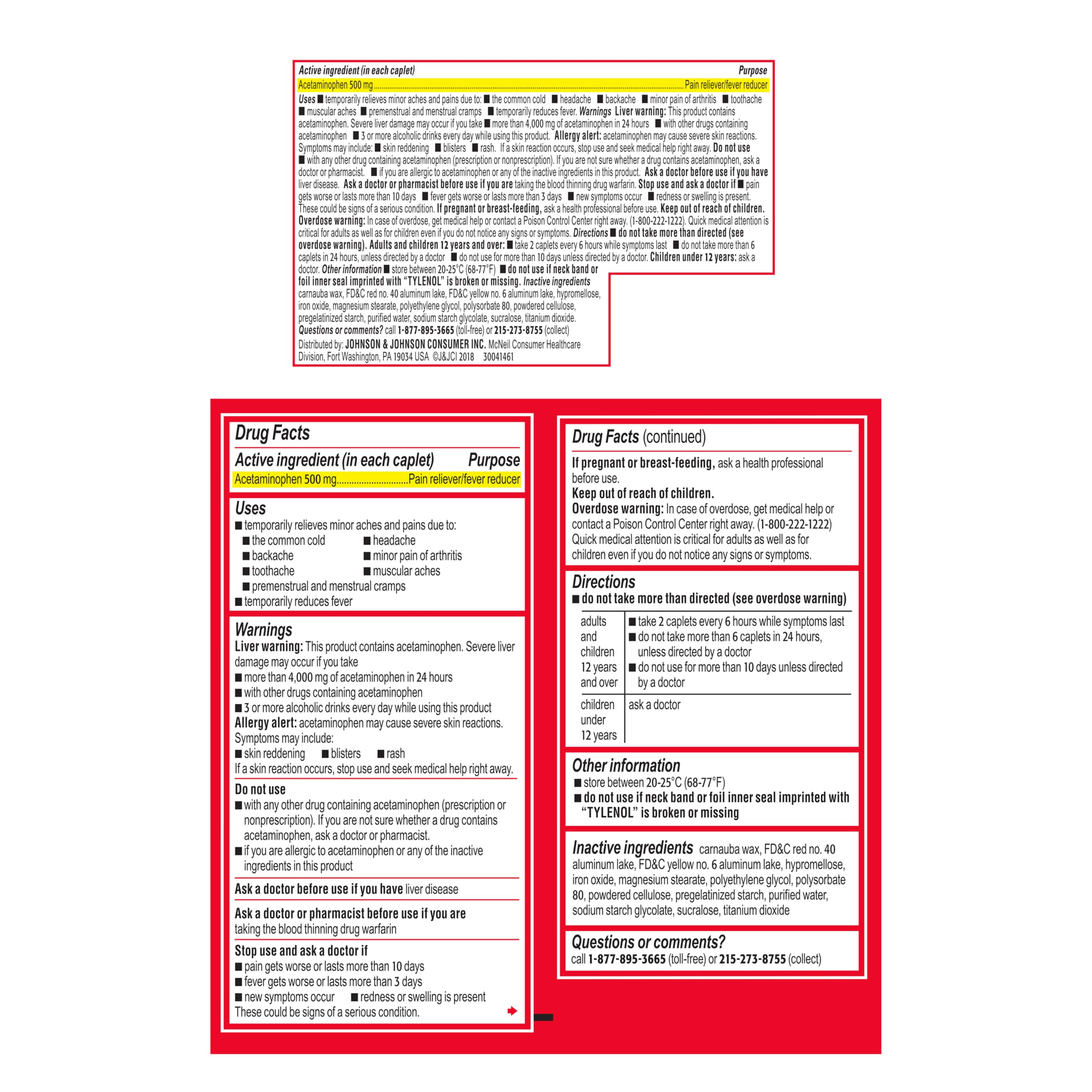Tylenol Extra Strength Coated Tablets, 500 mg Acetaminophen, 100 ct — Amazon image 7