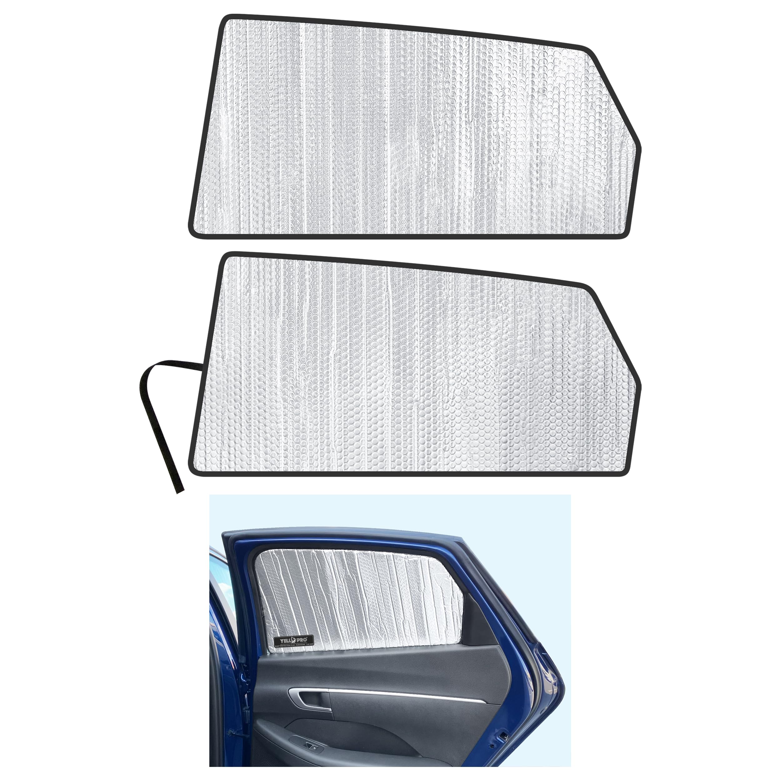 Side Window Rear Seat Sunshade Custom Fit for 2020 2021 2022 2023 2024 2025 Hyundai Sonata Sedan, Hybrid, SE, SEL, SEL Plus, Limited, UV Reflector Sun Protection Accessories (Set of 2)