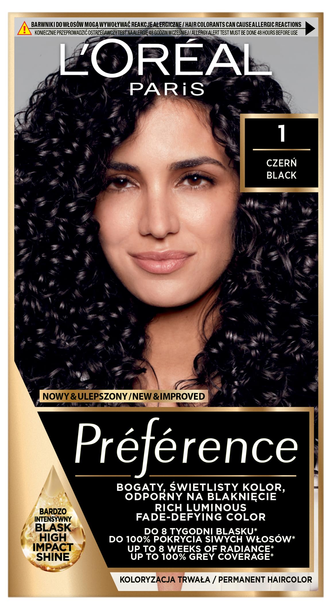 L'Oréal Paris Preference Hair Dye 1 Napoli Black
