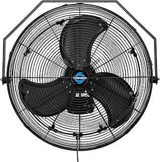 24 Inch Outdoor Misting Wall Fan High Velocity Metal Industrial Workstation Wall Mount Fan For Commercial, Residential, Greenhouse Use TEAO Motor 3 Speed 8 Nozzles UL Safety Listed