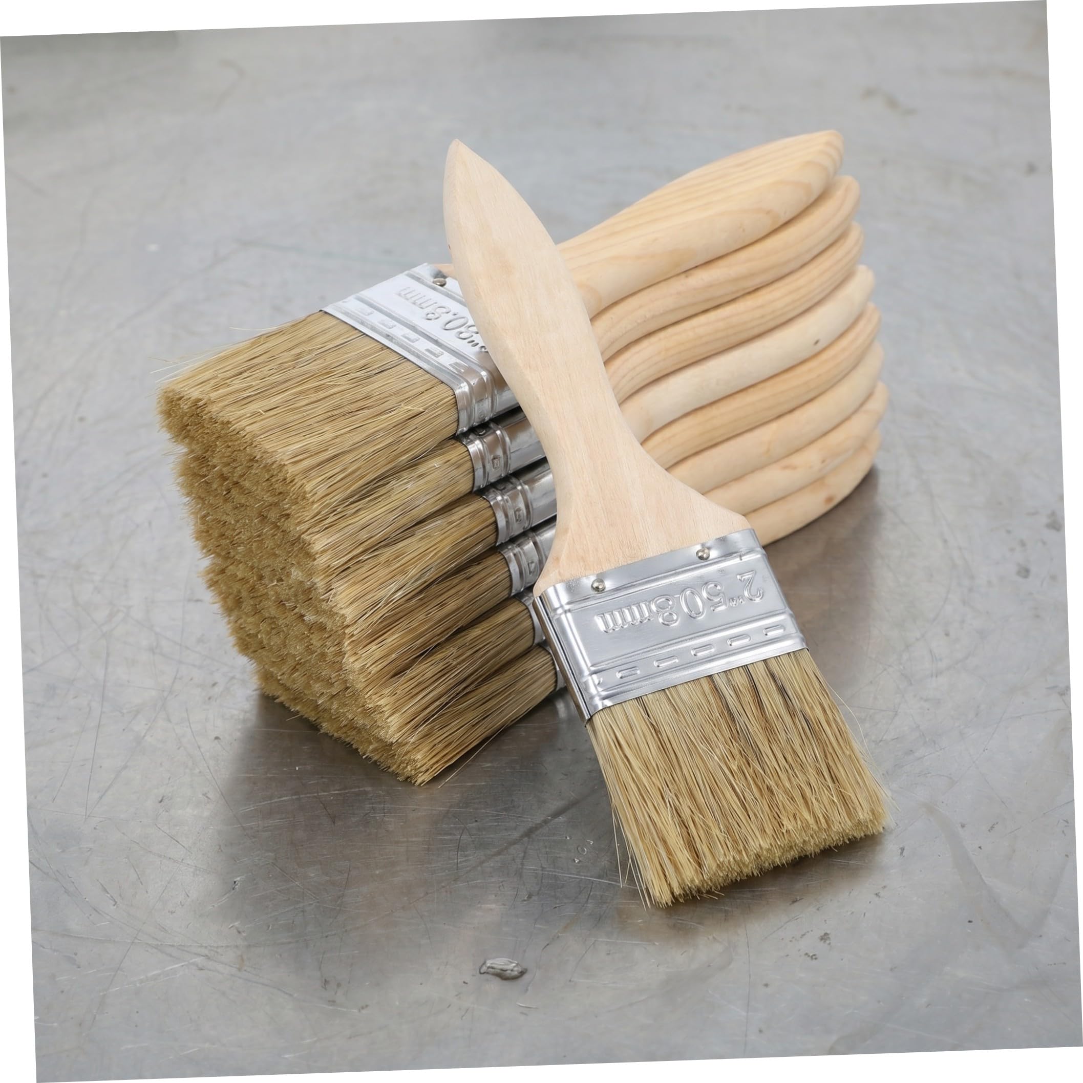 Healeved 30 Pezzi Pennello per Pittura con Manico in Legno Spesso, Set, Applicazione Liscia della Vernice, Impugnatura Comoda, per Progetti Artistici e Miglioramento Casa